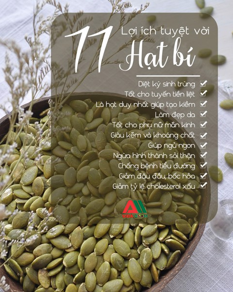 Công dụng của hạt bí xanh