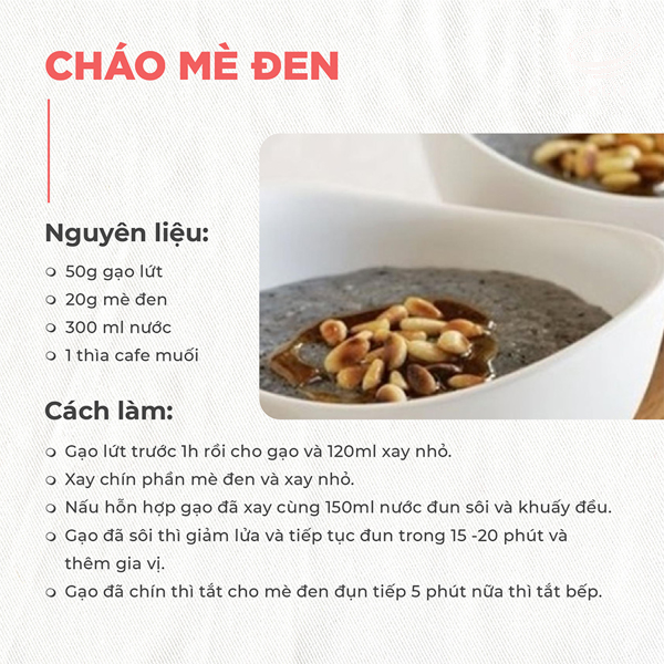Các món từ mè đen cho mẹ