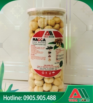 Macca nhân nguyên và bể đôi hộp 500gr